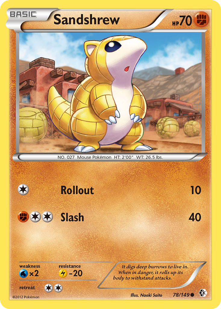 Sandshrew (78/149) [Black & White: Boundaries Crossed] | The Time Vault CA