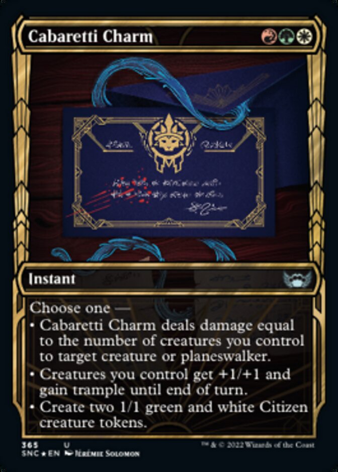 Cabaretti Charm (Showcase Golden Age Gilded Foil) [Streets of New Capenna] | The Time Vault CA