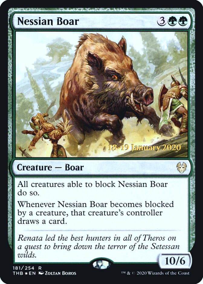 Nessian Boar [Theros Beyond Death Prerelease Promos] | The Time Vault CA