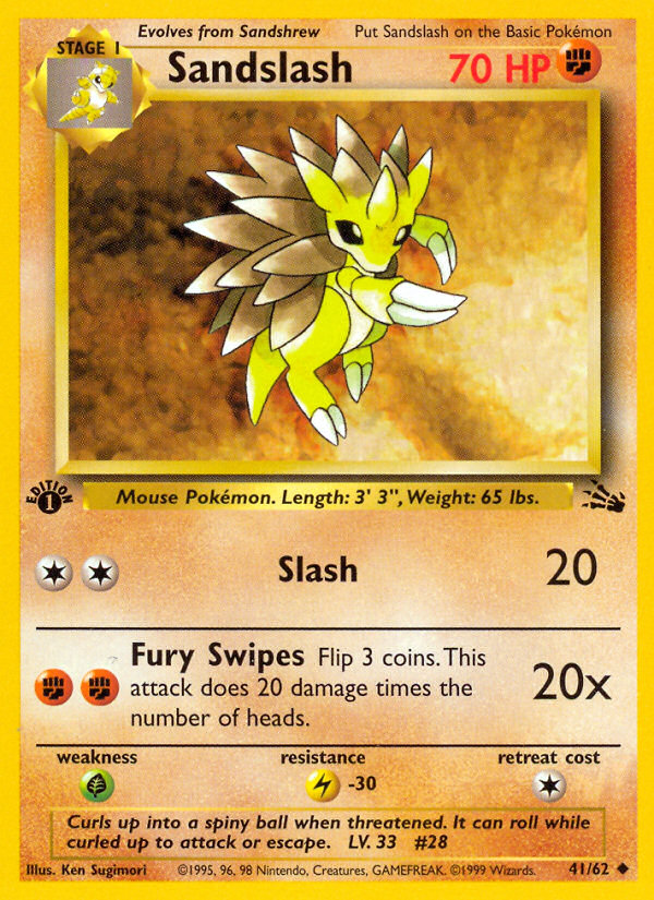 Sandslash (41/62) [Fossil 1st Edition] | The Time Vault CA