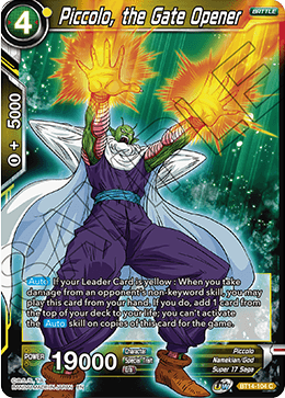Piccolo, the Gate Opener (BT14-104) [Cross Spirits] | The Time Vault CA