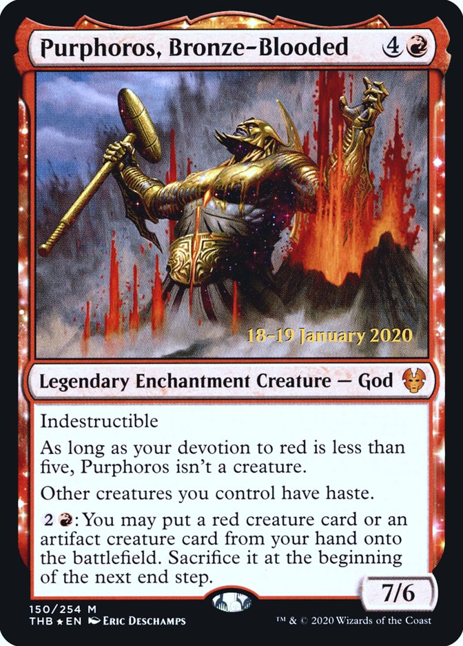 Purphoros, Bronze-Blooded [Theros Beyond Death Prerelease Promos] | The Time Vault CA