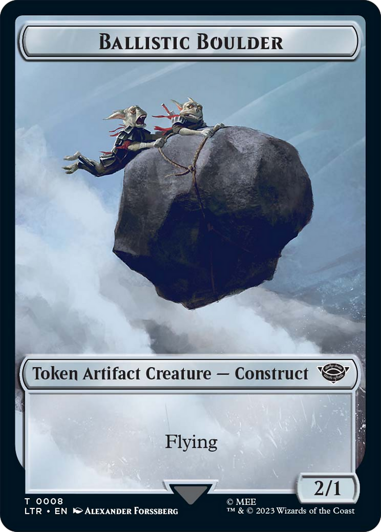 Ballistic Boulder // Food Token (10) Double-Sided Token [The Lord of the Rings: Tales of Middle-Earth Tokens] | The Time Vault CA