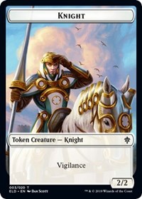 Knight // Food (17) Double-sided Token [Throne of Eldraine Tokens] | The Time Vault CA