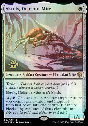 Skrelv, Defector Mite [Phyrexia: All Will Be One Prerelease Promos] | The Time Vault CA