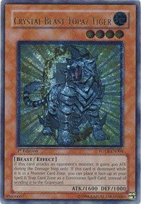 Crystal Beast Topaz Tiger (UTR) [FOTB-EN004] Ultimate Rare | The Time Vault CA