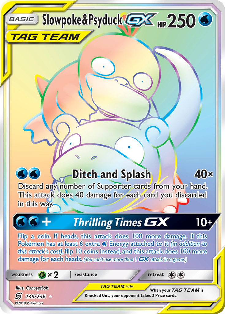 Slowpoke & Psyduck GX (239/236) [Sun & Moon: Unified Minds] | The Time Vault CA