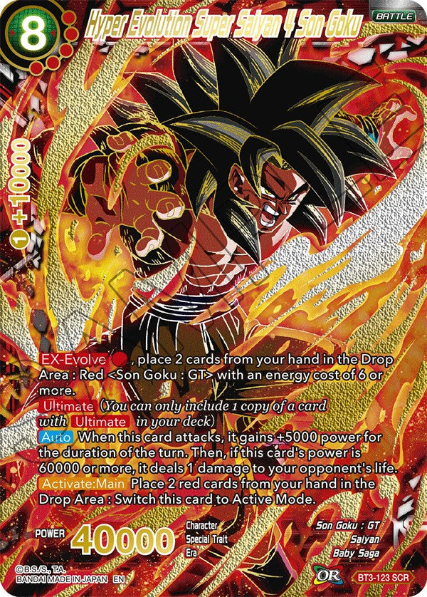 Hyper Evolution Super Saiyan 4 Son Goku (SCR) (BT3-123) [5th Anniversary Set] | The Time Vault CA
