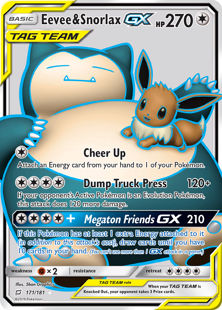 Eevee & Snorlax GX (171/181) [Sun & Moon: Team Up] | The Time Vault CA