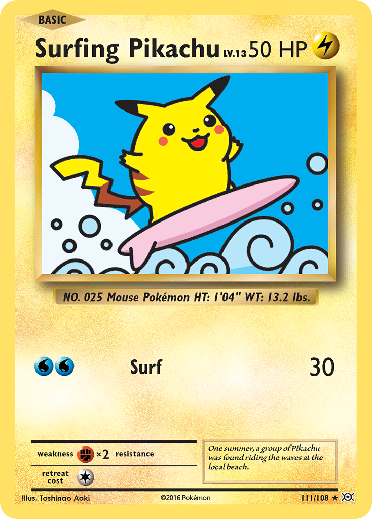 Surfing Pikachu (111/108) [XY: Evolutions] | The Time Vault CA