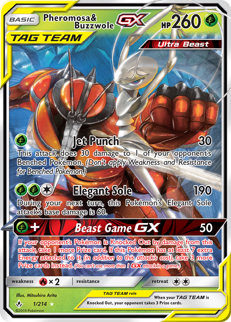 Pheromosa & Buzzwole GX (1/214) [Sun & Moon: Unbroken Bonds] | The Time Vault CA