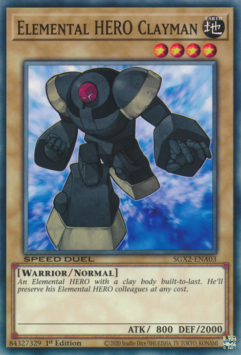 Elemental HERO Clayman [SGX2-ENA03] Common | The Time Vault CA