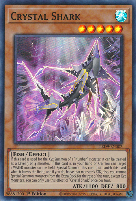 Crystal Shark [LED9-EN002] Super Rare | The Time Vault CA