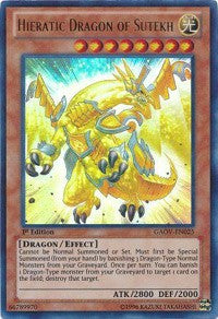 Hieratic Dragon of Sutekh [GAOV-EN025] Ultra Rare | The Time Vault CA