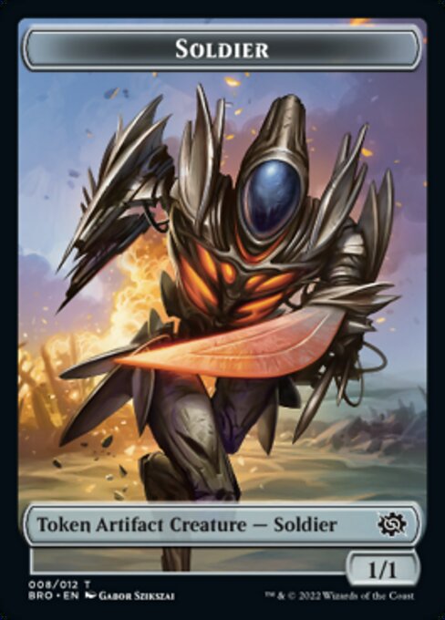 Powerstone // Soldier (008) Double-Sided Token [The Brothers' War Tokens] | The Time Vault CA