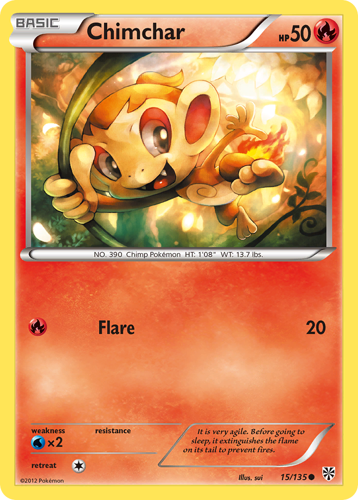 Chimchar (15/135) [Black & White: Plasma Storm] | The Time Vault CA