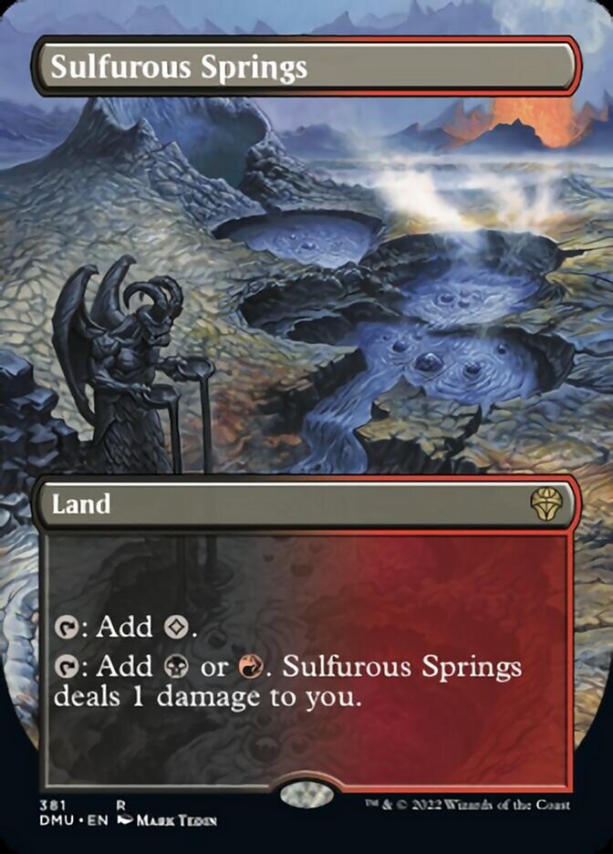 Sulfurous Springs (Borderless Alternate Art) [Dominaria United] | The Time Vault CA