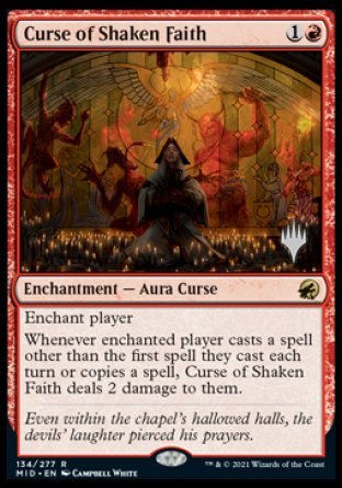 Curse of Shaken Faith (Promo Pack) [Innistrad: Midnight Hunt Promos] | The Time Vault CA