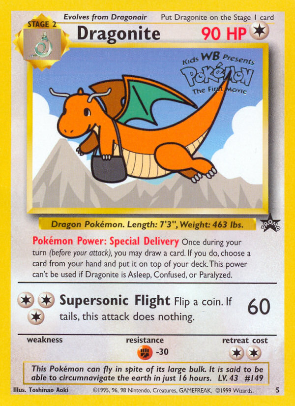 Dragonite (5) [Wizards of the Coast: Black Star Promos] | The Time Vault CA