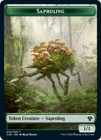 Saproling // Treasure Double-sided Token [Commander 2020 Tokens] | The Time Vault CA