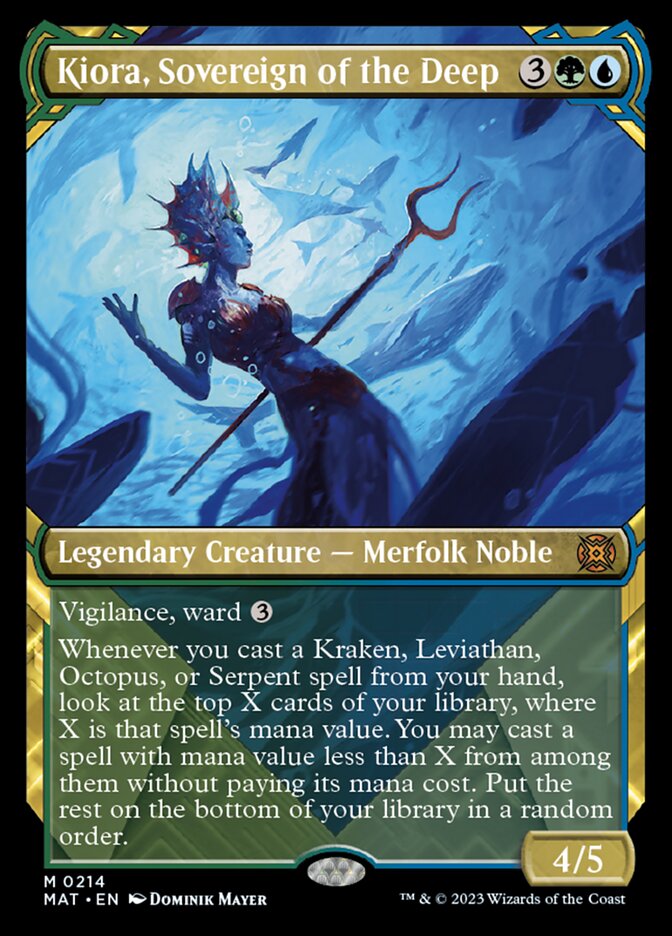 Kiora, Sovereign of the Deep (Showcase Halo Foil) [March of the Machine: The Aftermath] | The Time Vault CA