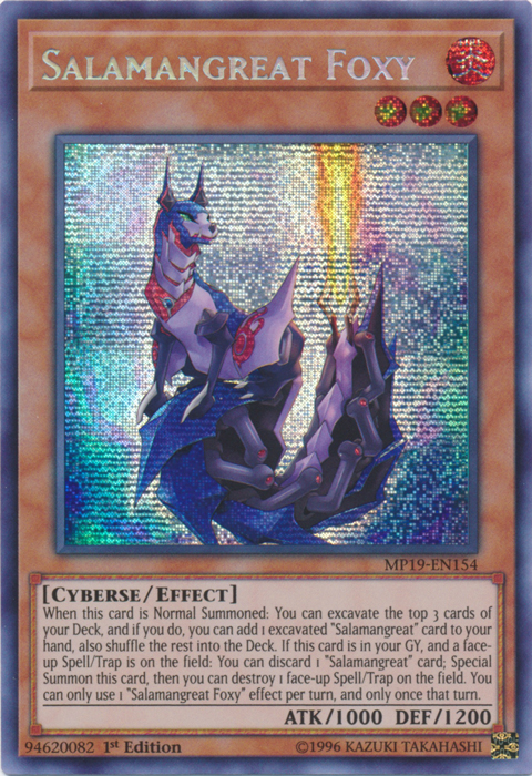 Salamangreat Foxy [MP19-EN154] Prismatic Secret Rare | The Time Vault CA