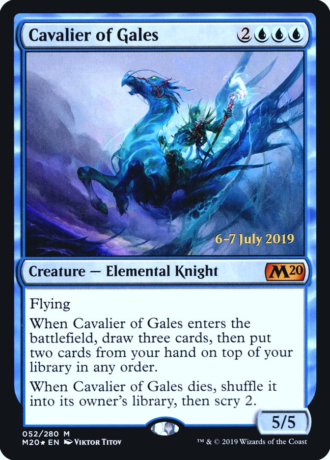 Cavalier of Gales  [Core Set 2020 Prerelease Promos] | The Time Vault CA