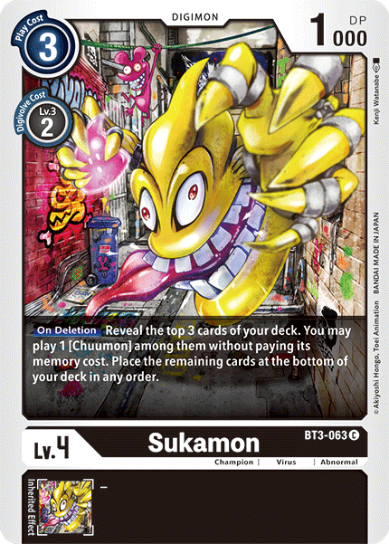 Sukamon [BT3-063] [Release Special Booster Ver.1.5] | The Time Vault CA