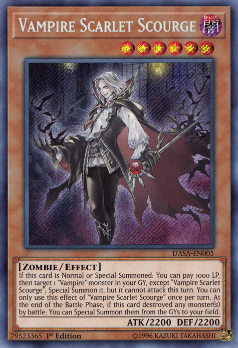 Vampire Scarlet Scourge [DASA-EN005] Secret Rare | The Time Vault CA