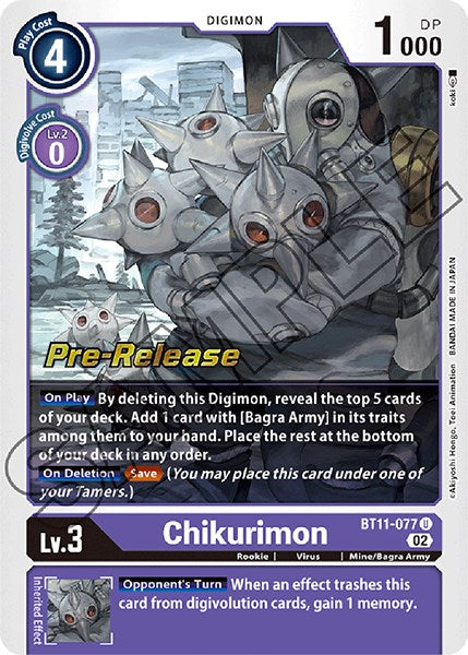 Chikurimon [BT11-077] [Dimensional Phase Pre-Release Promos] | The Time Vault CA