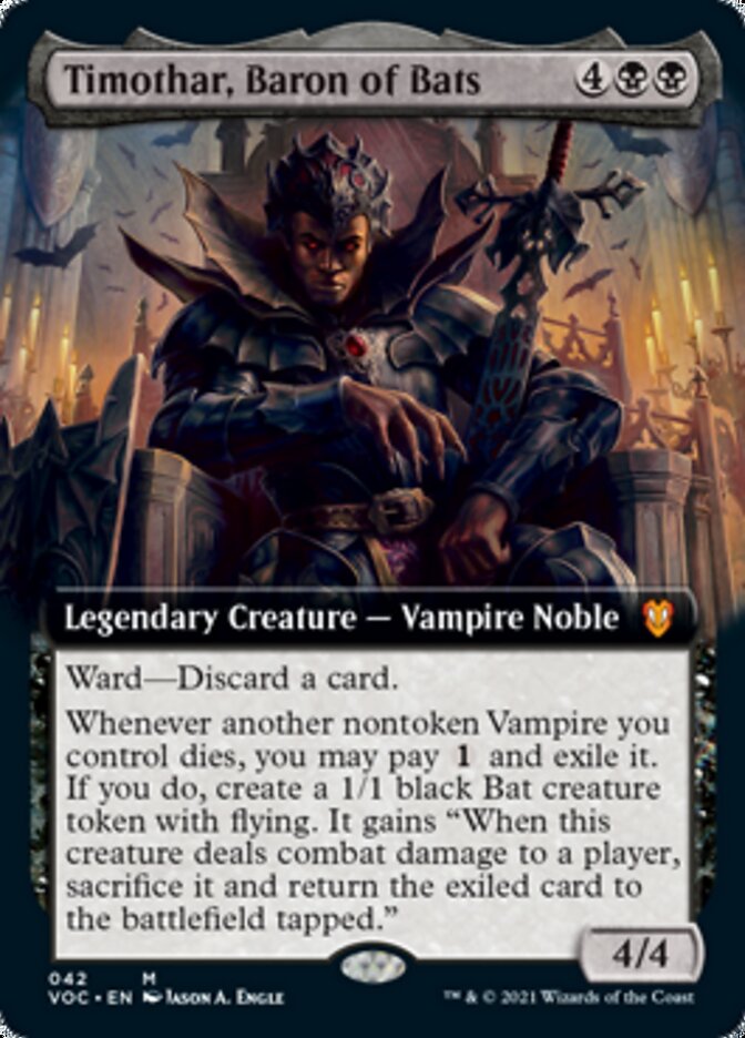 Timothar, Baron of Bats (Extended) [Innistrad: Crimson Vow Commander] | The Time Vault CA