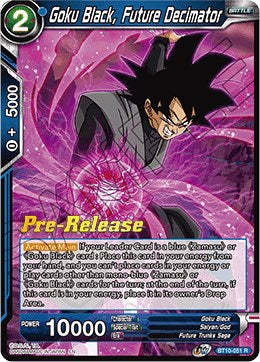 Goku Black, Future Decimator (BT10-051) [Rise of the Unison Warrior Prerelease Promos] | The Time Vault CA