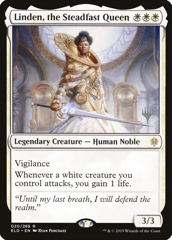 Linden, the Steadfast Queen (Promo Pack) [Throne of Eldraine Promos] | The Time Vault CA