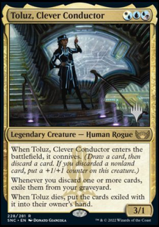 Toluz, Clever Conductor (Promo Pack) [Streets of New Capenna Promos] | The Time Vault CA