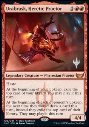 Urabrask, Heretic Praetor (Promo Pack) [Streets of New Capenna Promos] | The Time Vault CA