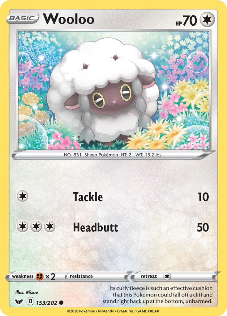 Wooloo (153/202) [Sword & Shield: Base Set] | The Time Vault CA