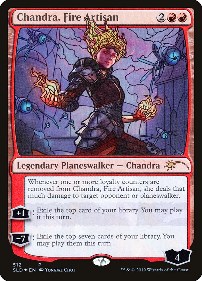 Chandra, Fire Artisan (Stained Glass) [Secret Lair Drop Promos] | The Time Vault CA