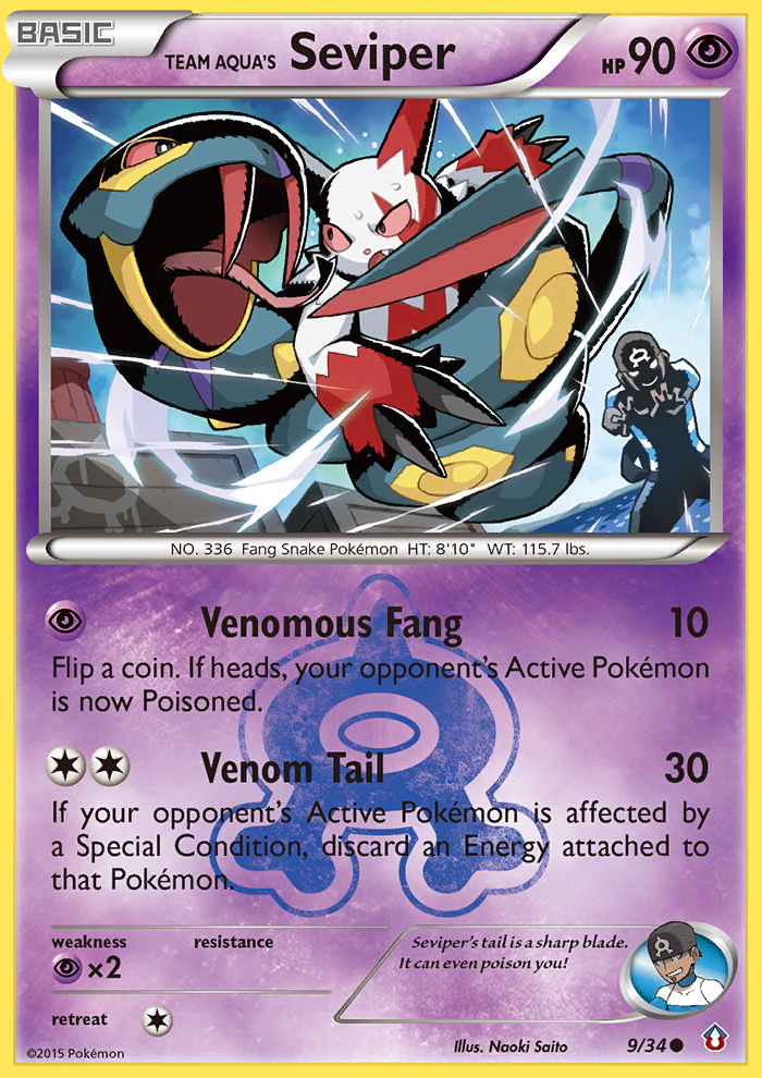 Team Aqua's Seviper (9/34) [XY: Double Crisis] | The Time Vault CA