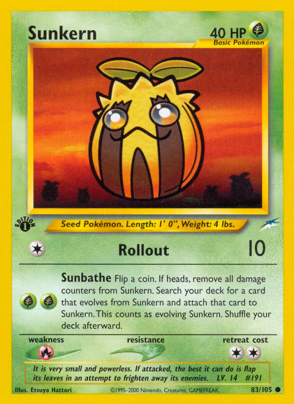 Sunkern (83/105) [Neo Destiny 1st Edition] | The Time Vault CA
