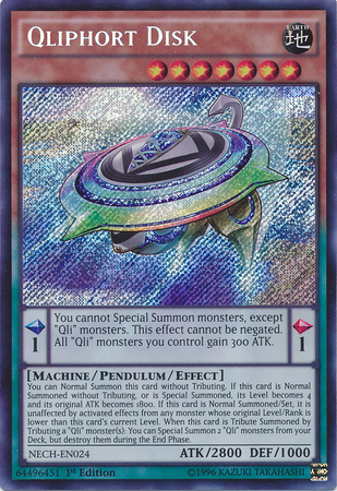 Qliphort Disk [NECH-EN024] Secret Rare | The Time Vault CA