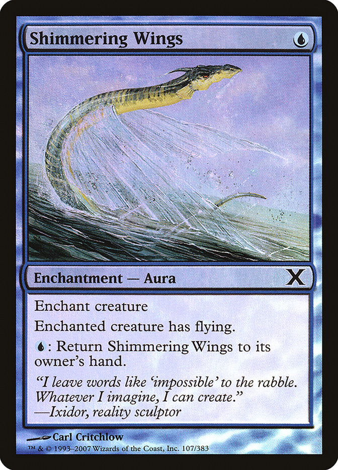Shimmering Wings (Premium Foil) [Tenth Edition] | The Time Vault CA