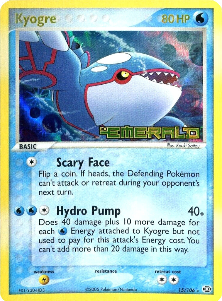 Kyogre (15/106) (Stamped) [EX: Emerald] | The Time Vault CA