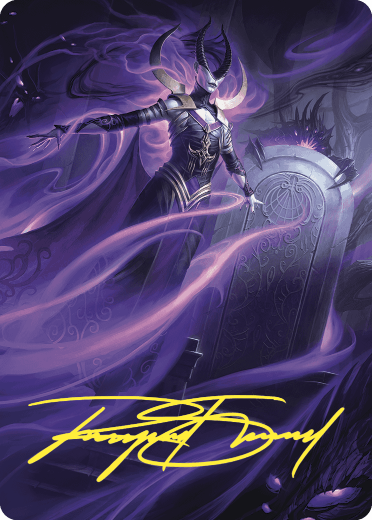 Ashiok, Wicked Manipulator Art Card (10/81) (Gold-Stamped Signature) [Wilds of Eldraine Art Series] | The Time Vault CA