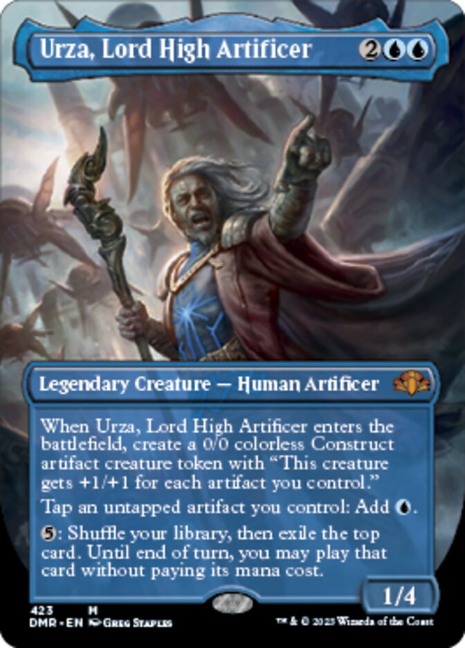 Urza, Lord High Artificer (Borderless Alternate Art) [Dominaria Remastered] | The Time Vault CA