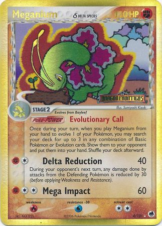 Meganium (4/101) (Delta Species) (Stamped) [EX: Dragon Frontiers] | The Time Vault CA