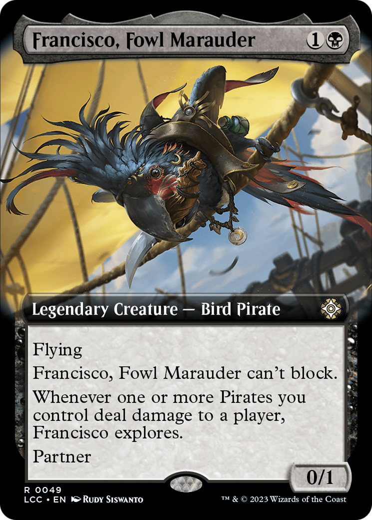 Francisco, Fowl Marauder (Extended Art) [The Lost Caverns of Ixalan Commander] | The Time Vault CA