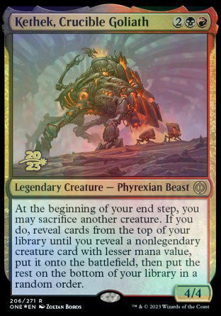 Kethek, Crucible Goliath [Phyrexia: All Will Be One Prerelease Promos] | The Time Vault CA