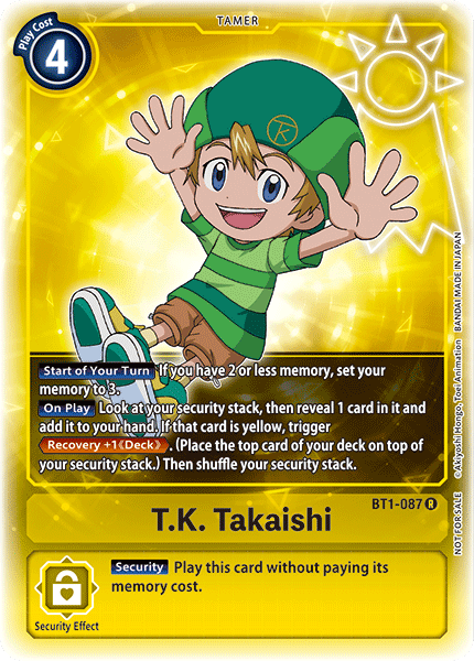 T.K. Takaishi [BT1-087] (Buy-A-Box Promo) [Release Special Booster Ver.1.0 Promos] | The Time Vault CA