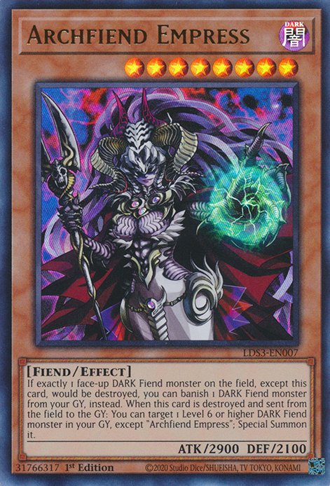 Archfiend Empress [LDS3-EN007] Ultra Rare | The Time Vault CA