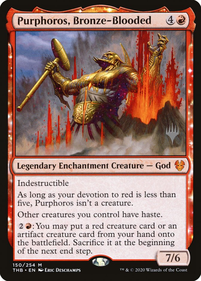 Purphoros, Bronze-Blooded (Promo Pack) [Theros Beyond Death Promos] | The Time Vault CA